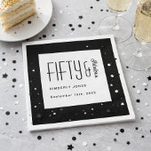 Modern Fifty and Fabulous Bold 50th Birthday Party スタンダードカクテルナプキン