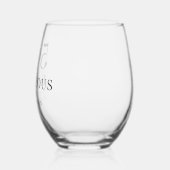 Modern Fifty and Fabulous Bold 50th Birthday Party ステムなしワイングラス (左)