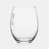 Modern Fifty and Fabulous Bold 50th Birthday Party ステムなしワイングラス (左)