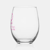 Modern Fifty and Fabulous Bold 50th Birthday Party ステムなしワイングラス (左)