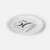 Modern Fifty and Fabulous Bold 50th Birthday Party ペーパープレート (アングル)