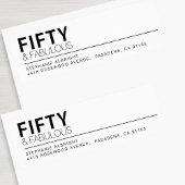 Modern Fifty and Fabulous Bold 50th Birthday Party ラベル