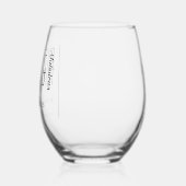 Modern Fifty & Fabulous Bold 50th Birthday Party ステムなしワイングラス (左)