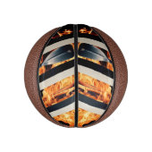 Modern Fire & Triple Stripe Bold Minimalist  ミニバスケットボール (縦)