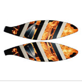 Modern Fire & Triple Stripe Bold Minimalist  ミニバスケットボール (パネル)