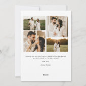 Modern First Christmas Married Photo Christmas シーズンカード (裏面)