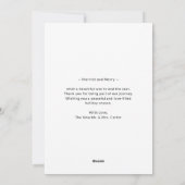 Modern First Married Little Christmas Beach Photo シーズンカード (裏面)