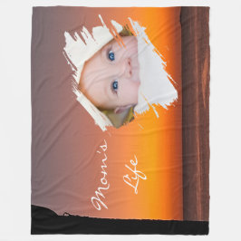 Modern First Mother’s Day Fleece Blanket - Sunset フリースブランケット