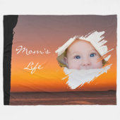 Modern First Mother’s Day Fleece Blanket - Sunset フリースブランケット (正面(横))