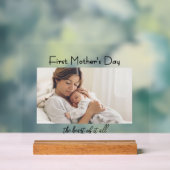 Modern  First Mother's Day Photo Acrylic Gift アクリルサイン (ニュートラル)