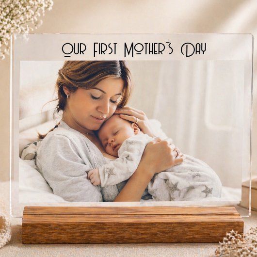 Modern  First Mother's Day Photo Acrylic Gift Sign アクリルサイン