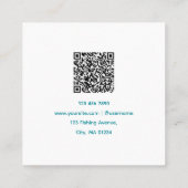 Modern Fishing Business Card with QR Code スクエア名刺 (裏面)