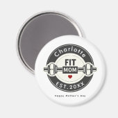 Modern Fit Mom Mothers Day Fridge Magnet マグネット (正面/裏面)