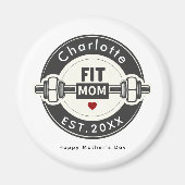 Modern Fit Mom Mothers Day Fridge Magnet マグネット (正面)