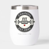 Modern Fit Mom Mothers Day Wine Tumbler (背面)