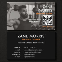 Modern Fitness Coach Photo QR Code