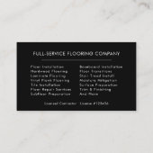 Modern Flooring Installation 名刺 (裏面)