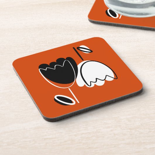 Modern Floral  コースター (左側)