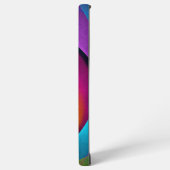 Modern Floral Abstract Art Pink Blue Pattern #17 Samsung Galaxyケース (左側面)