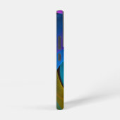 Modern Floral Abstract Art Pink Blue Pattern #17 Samsung Galaxyケース (右側面)