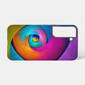 Modern Floral Abstract Art Pink Blue Pattern #17 Samsung Galaxyケース (裏面横)