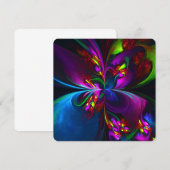 Modern Floral Abstract Art Red Blue Pattern #15 招待状 (正面/裏面)