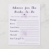 Modern Floral Advice for Bride Shower Game Card ノートカード (正面)