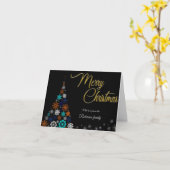 Modern, Floral and Bold Christmas Card カード (黄色い花)
