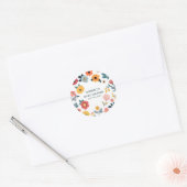 Modern Floral Baby Shower ラウンドシール (封筒)
