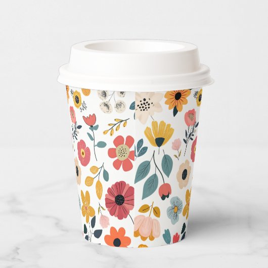 Modern Floral Baby Shower 紙コップ (右)