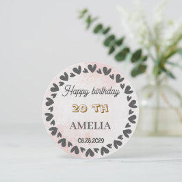 Modern Floral Birthday | Elegant Flower Design  招待状
