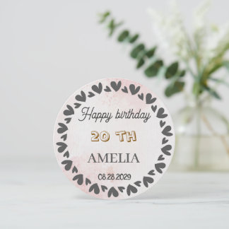 Modern Floral Birthday | Elegant Flower Design  招待状