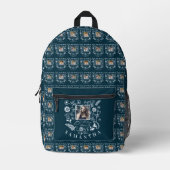 Modern Floral Birthday  Typography Photo  Doodle プリントバックパック (正面)