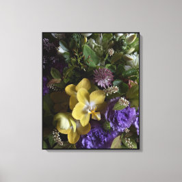 Modern Floral Bouquet Wrapped Canvas Wall Art キャンバスプリント