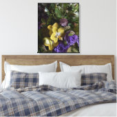 Modern Floral Bouquet Wrapped Canvas Wall Art キャンバスプリント (インサイチュ (寝室))