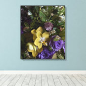 Modern Floral Bouquet Wrapped Canvas Wall Art キャンバスプリント (インサイチュ (ウッドフロア))