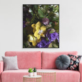 Modern Floral Bouquet Wrapped Canvas Wall Art キャンバスプリント (インサイチュ (リビング))