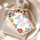 Modern Floral Boy Baby Shower Favor ギフトタグ