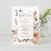 Modern Floral Bridal Shower  招待状 (スタンド正面)