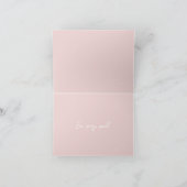 Modern floral Cattleya orchid dusty pink wedding サンキューカード (内部)