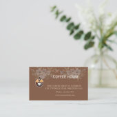 Modern Floral coffee Shop Loyalty Card 名刺 (スタンド正面)