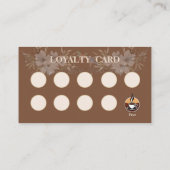 Modern Floral coffee Shop Loyalty Card 名刺 (裏面)