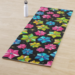 Modern floral colorful girly botanical ヨガマット