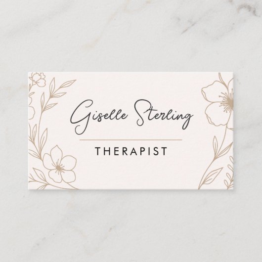 Modern Floral Counseling Professional 名刺 (正面)