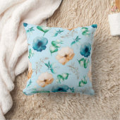 Modern Floral Design with Soft Natural Tones クッション (ブランケット)