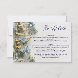 Modern Floral Details Enclosure Card 出欠カード