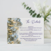 Modern Floral Details Enclosure Card 出欠カード (スタンド正面)