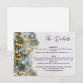 Modern Floral Details Enclosure Card 出欠カード (正面/裏面)