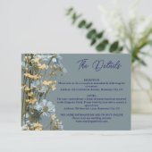 Modern Floral Details Enclosure Card 出欠カード (スタンド正面)