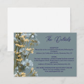 Modern Floral Details Enclosure Card 出欠カード (正面/裏面)